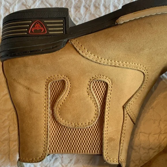 Rodeo Chelsea Square Toe Tan Western Boots with Embroidered Design - Picture 11 of 16